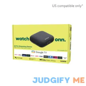 Onn. Google TV 4K Pro Streaming Device 4K UHD resolution