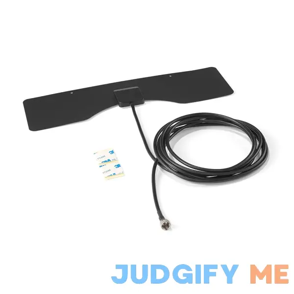 Onn. Indoor Ultra-Thin High Definition Antenna with Reception Range & Coax Cable for Easy Placement Onn. Indoor Ultra-Thin High Definition Antenna with Reception Range & Coax Cable for Easy Placement