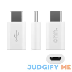 Onn. Micro-Usb to Usb-c Adapter White