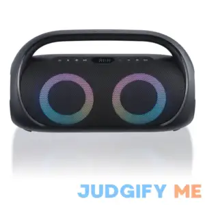 Onn. Portable FM Boombox with LED Lighting