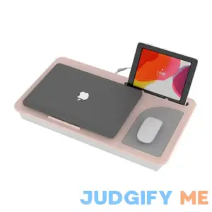 Onn. Portable Work Station built-in phone holder and mouse pad