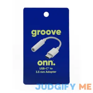 Onn. Usb-c to 3.5mm Adapter White Cable