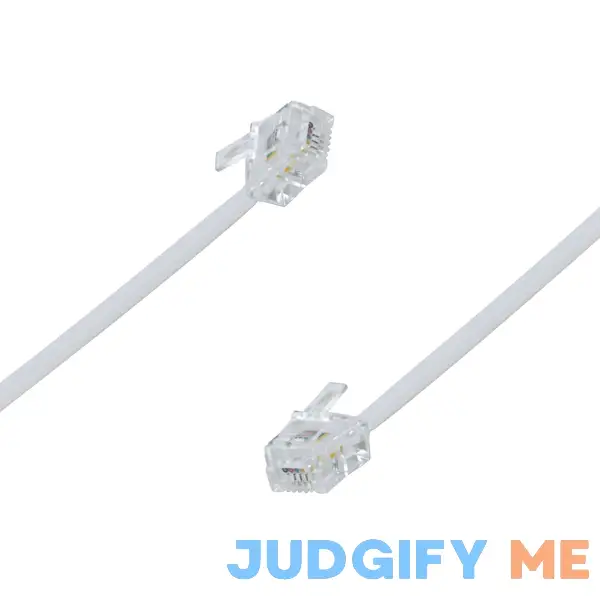 Onn. White Telephone Modem and Fax Line Cord 100010004 Onn. White Telephone Modem and Fax Line Cord 100010004