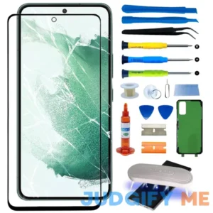 Original Samsung Galaxy S22 Ultra Screen Replacement 6.8 inch Front Outer Glass Lens Screen Repair Kit incl Waterpoof Frame Adhesive