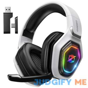 Ozeino 2.4GHz Wireless Gaming Headset for PC PS5 PS4 Lossless Audio USB & Type-C Ultra Stable Gaming Headphones with Flip Microphone