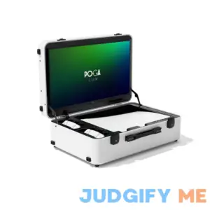 POGA LUX PlayStation 5 Premium Portable Console Travel Case incl. Trolley and 24 AOC Gaming Monitor
