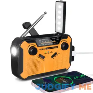 PRUNUS Emergency NOAA Weather Radio with 11100mWh Portable Power Bank
