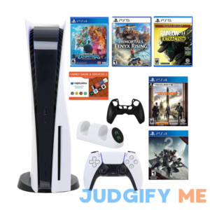 PS5 Disc Console with Minecraft Game and 4Games Bundle