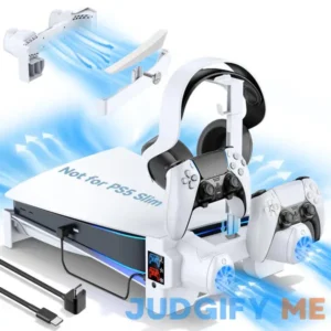 PS5 Horizontal Stand with 3-Level Cooling Fans for Playstation 5 Console