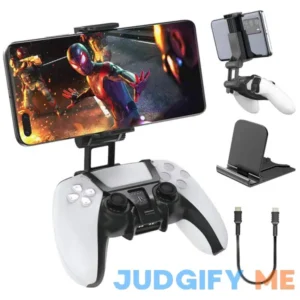 PS5 Smartphone Holder Compatible with Ios/Android 320° Adjustable OIVO PS5 Controller Smartphone Holder