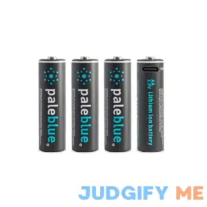 Pale Blue Lithium Ion Rechargeable AA Batteries