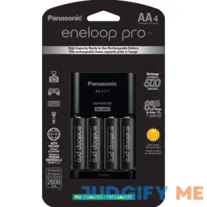 Panasonic 4-Position Charger with AA Eneloop Pro Rechargeable Batteries