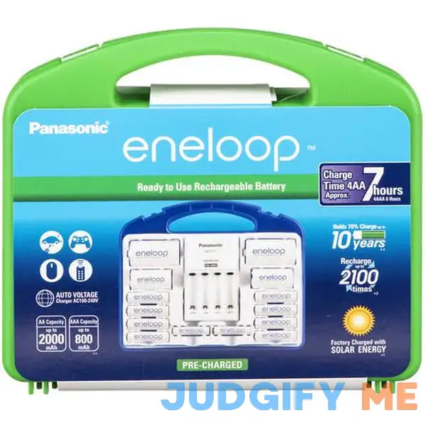 Panasonic K-KJ17MCC82A 4-Position Charger with 2 AAA & 8 AA eneloop Batteries Panasonic K-KJ17MCC82A 4-Position Charger with 2 AAA & 8 AA eneloop Batteries