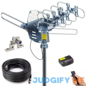 Pbd Outdoor Digital Amplified Hdtv Antenna 150 Mile Motorized 360 Degree Rotation