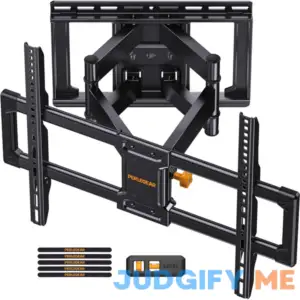 Perlegear UL Listed Full Motion TV Wall Mount for 42-85 inch TVs up to 132 lbs