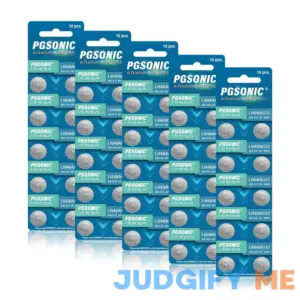Pgsonic 50 Pack Lr44 Batteries 1.5 Volt Alkaline Button Cell Batteries with Long Lasting Power