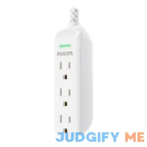 Philips 3-Outlet Surge Protector with 8ft Braided Extension Cord
