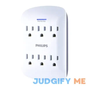 Philips 6-Grounded Outlet Surge Protector Wall Tap SPP3461WA/37
