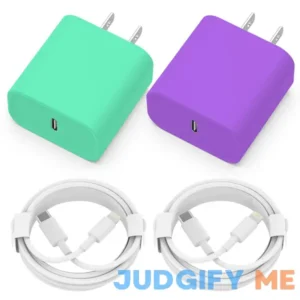 Phone Charger 2 Pack 20w Pd Usb C Wall Fast Charger Adapter with 2 Pack 6ft Type C to Lightning Cable Compatible for Phone 14 13 12 11 Pro Max Xr