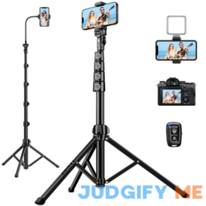 Phone Tripod Stand 85" Tall Cellphone Tripod with Gooseneck Remote