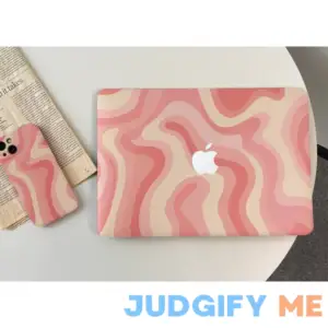 Pink Abstract Wave MacBook Shell Case Cover For New MacBook Pro 13 14 15 16
