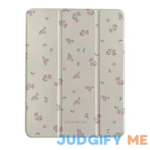 Pink Flower Case for iPad Air with Pencil Holder