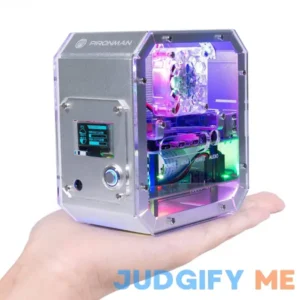 Pironman Mini PC Case for Raspberry Pi - Aluminum Alloy Tower Case with Fan