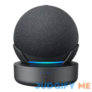 PlusAcc Battery Base for Echo Dot 5th Gen & Dot 4th Gen - 10000 mAh Portable Charger Stand Holder