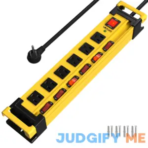 Power Strip Surge Protector 2700j with Individual Switches and Flat Plug