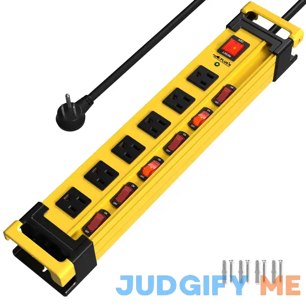 Power Strip Surge Protector 2700j with Individual Switches and Flat Plug Power Strip Surge Protector 2700j with Individual Switches and Flat Plug