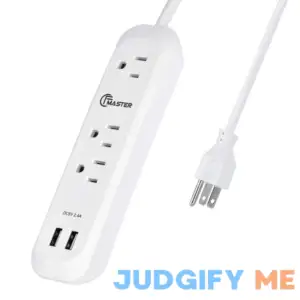 Power Strip Surge Protector with Usb Ports White Extension Cord 6 feet