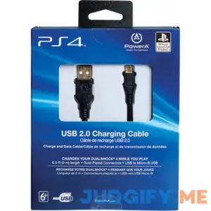 PowerA USB 2.0 Charging Cable for PlayStation 4