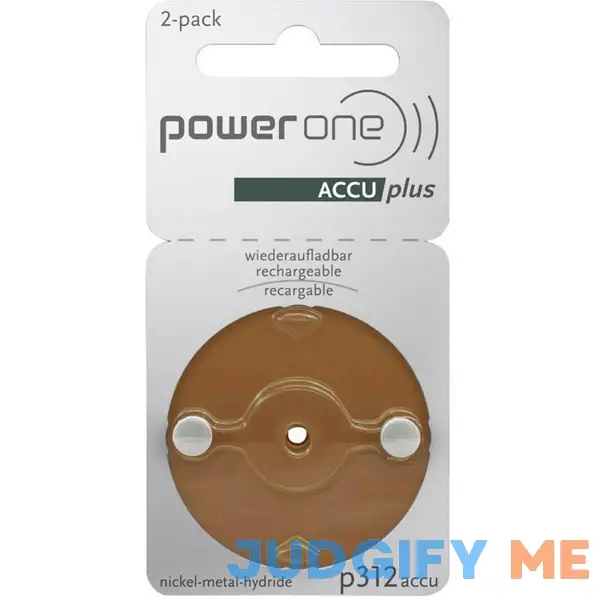 Powerone Accu plus Size 312 Rechargeable Hearing Aid Batteries Powerone Accu plus Size 312 Rechargeable Hearing Aid Batteries