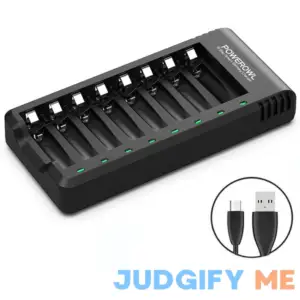 Powerowl 8 Bay AA AAA Battery Charger for Ni-MH Ni-CD Rechargeable Batteries
