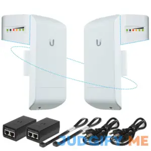 Pre-Configured Bundle of 2 Ubiquiti NanoStation LOCOM5 P2P-2 Units Kit 100% Configured as Network Wireless Bridge for Long Distance Wireless