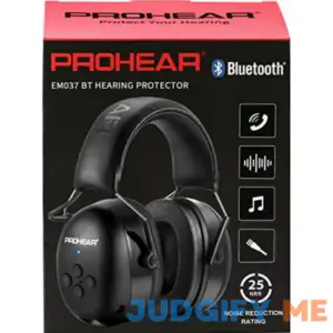 Prohear 037 Bluetooth 5.0 Hearing Protection Headphones 1100mAh Rechargeable Battery