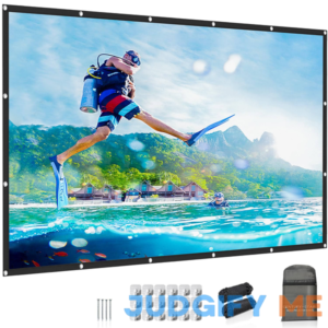 Projector Screen 120-inch CENTURY-STAR Movie Screen Outdoor & Indoor Wrinkle-Free Nylon Fabric Video Projection Screen