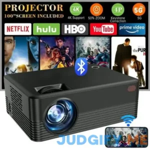 Projector with WiFi and Bluetooth 2024 Upgrade Outdoor & Camping Projector