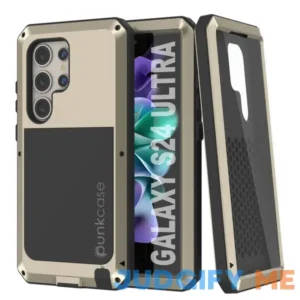 PunkCase Galaxy S24 Ultra Metal Case Heavy Duty Military Grade Armor Cover Full Body Hard