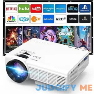 Puxinat Mini Projector 1080P Full HD Supported Portable Home Movie Theater Projector