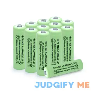 QBLPOWER AA Solar Light Batteries NIMH 600mAh 1.2V Double A Rechargeable for Garden Lawn Landscaping Solar Lights Remotes Mice(12Pcs)