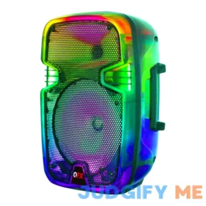 QFX 8" Portable Rechargable Bluetooth PA Karaoke Loud Party Speaker up to 5 Hour Playtime