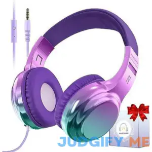 Qearfun Headphones for Girls Kids for School Kids Wired Headphones with Microphone&3.5mm Jack