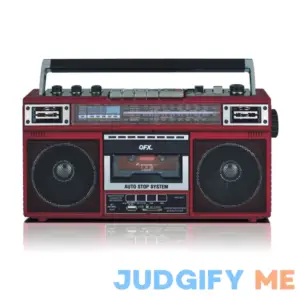 Qfx Boombox Mp3 Conversion from Radio to Cassette with 4-band Radio with Bluetooth