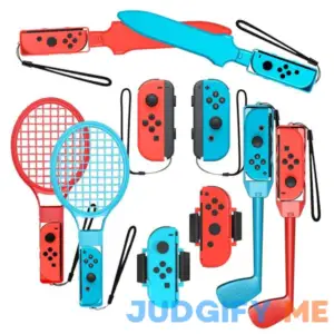 RREAKA Switch Sports Accessories Bundle for Nintendo Switch Games 10 in 1 Family Party Pack Set Kit for Switch Oled Sports Gam