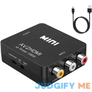 RXDF RCA to HDMI AV to HDMI Converter Supporting PAL/NTSC 1080P Mini RCA Composite CVBS Adapter for TV/PC/PS2/PS3/STB/Xbox VHS/VCR/Blue-Ray/DVD Pl