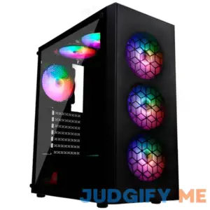 Raidmax X921 Mesh Airflow and Tempered Glass Gaming PC Case with Fans Pre-Installed 6 Static RGB Color Fans