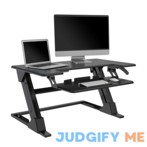 Realspace P20 Standing Desk Converter With USB And Keyboard Tray