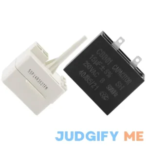 Refrigerator Compressor Start Relay and Capacitor W10613606 New Upgraded Compatible for Whirl-Pool Ken-More Kitchen-Aid fridges by MIFLUS