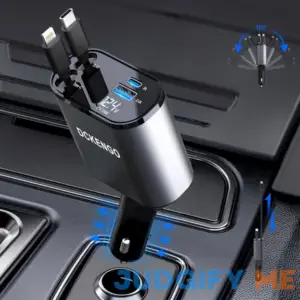 Retractable Car Charger 4 in 1 Super Fast Phone Car Charger